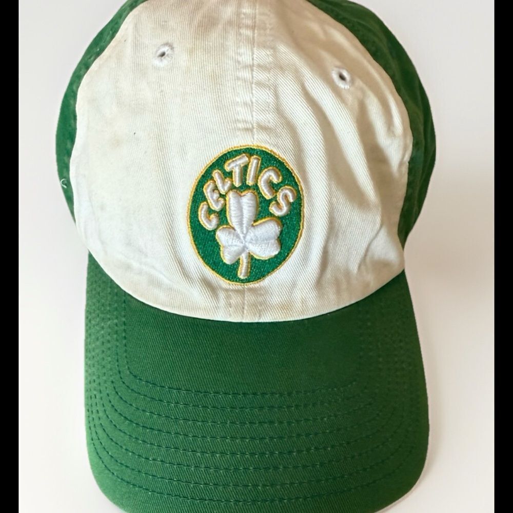 Boston Celtics NBA Hardwood Classics Hat Adult Mens‎ - M White Green Fitted Cap